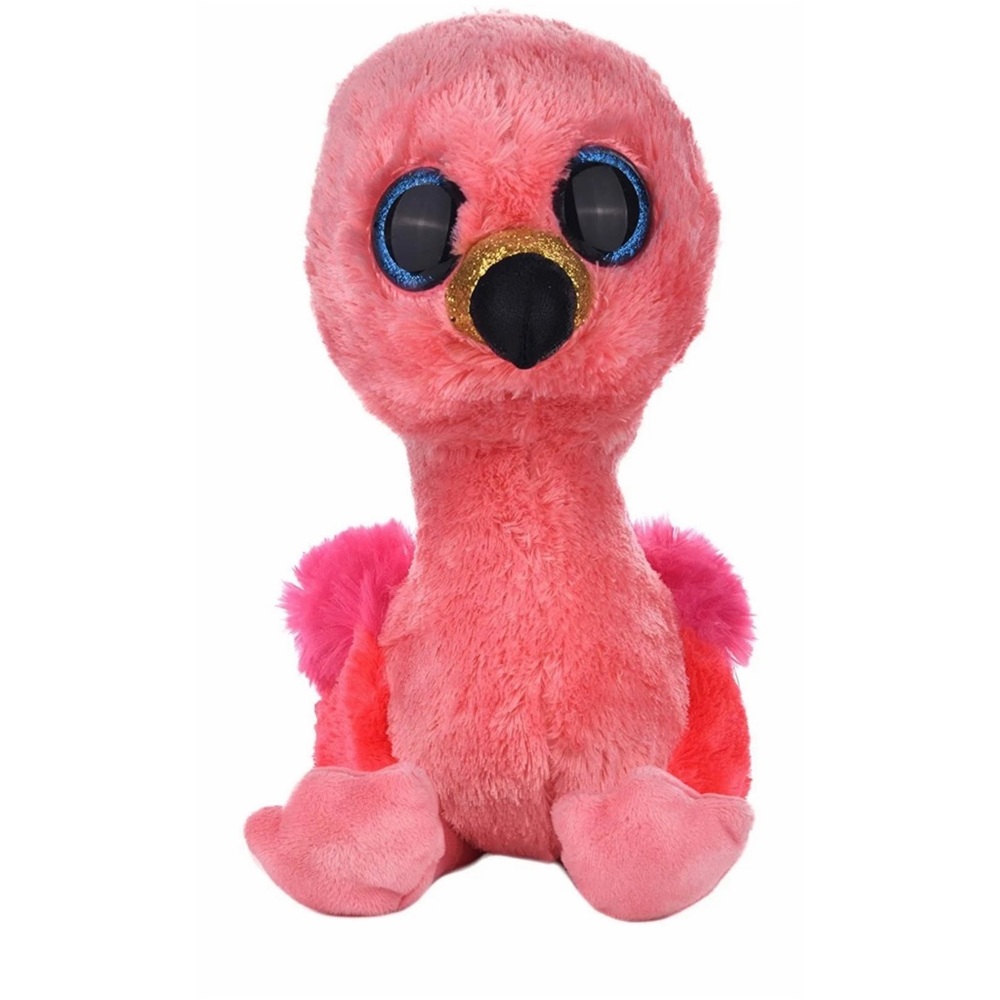 Ty Beanie Boos GILDA the Pink Flamingo Faux Fur Vegan Plush Toy Stuffed Animal
